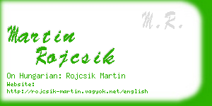 martin rojcsik business card